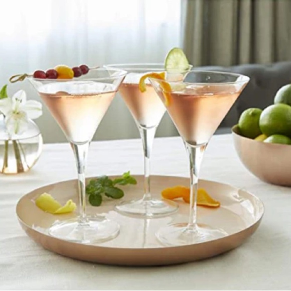 47 & MAIN blush and copper round tray